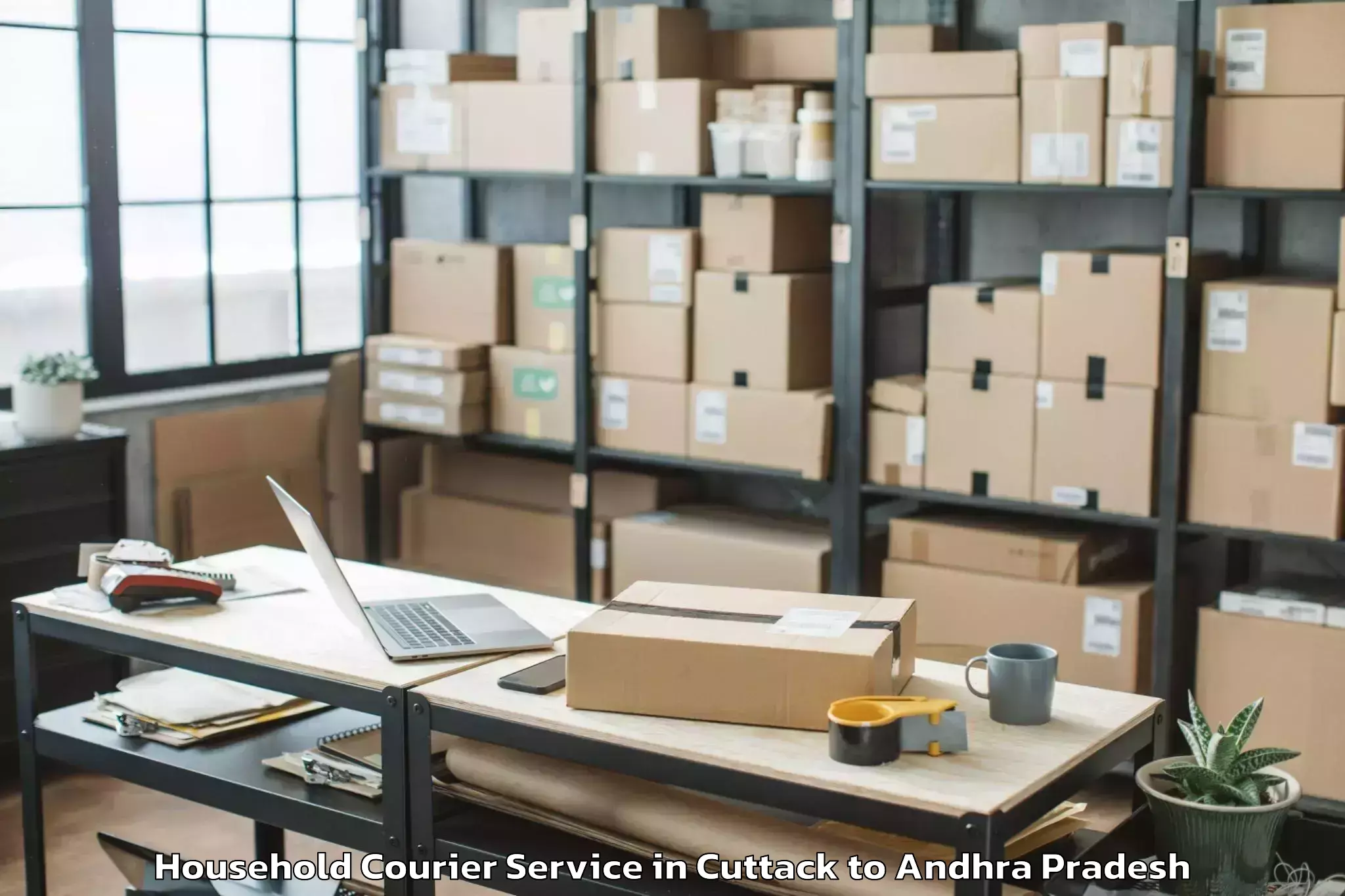 Book Cuttack to Kamavarapu Kota Household Courier